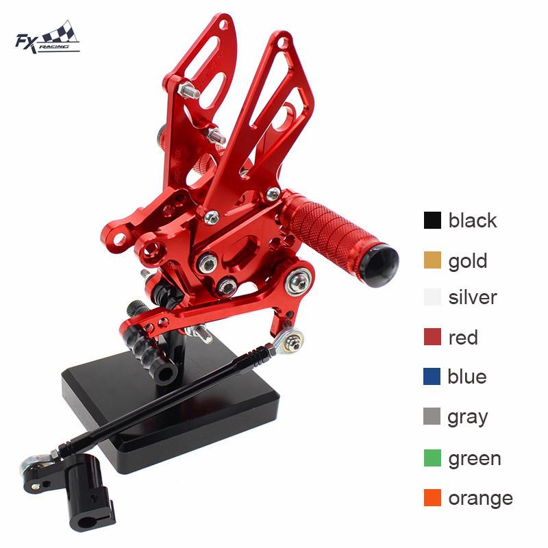 For Aprilia RSV4 RSV4R Factory 2009 2010 2011 Motorcycle CNC Rearset Footpeg Footrest Rear Set Foot Peg Pedal Accessories
