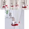 Festive Christmas Curtain Tiebacks With Striped Hat And Long Bearded Gnome Design