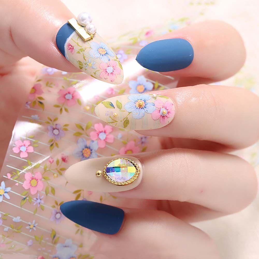 Аксессуары Голографические Наклейки для Ногтей Переводная Бумага Наклейки Цветочные Наклейки для Ногтей Цветочная Фольга для Ногтей