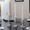 Минимализм Прозрачный Хрустальный Подсвечник Подсвечник Настольное Украшение Горелка для Воска Аромадиффузор Контейнер для Домашней Ароматизации