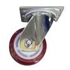 HUAN DAO 4-inch Heavy-Duty 304 Stainless Steel Polyurethane Swivel Caster