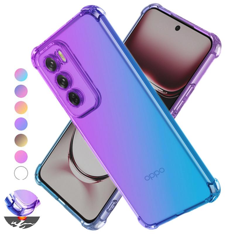 Ударопрочный градиентный чехол из ТПУ с усиленными углами для OPPO Reno 12 Pro G Reno 11 11F Reno12 Защитная крышка Fundas Coque Capa