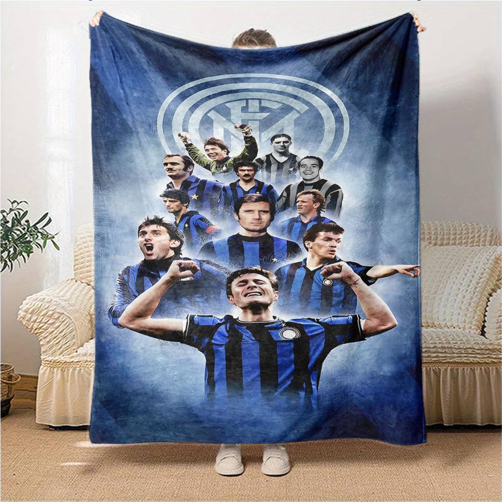 Inter Milan Champions Blankets Flannel Printed Breathable Warm Throw Blanket for Home Office Bedspreads 0708a2