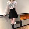 2024 Весна Женская Юбка А-силуэта с Высокой Талией и Узким Поясом, Защищающая От Воздействия - Модный Корейский Стиль Колледжа