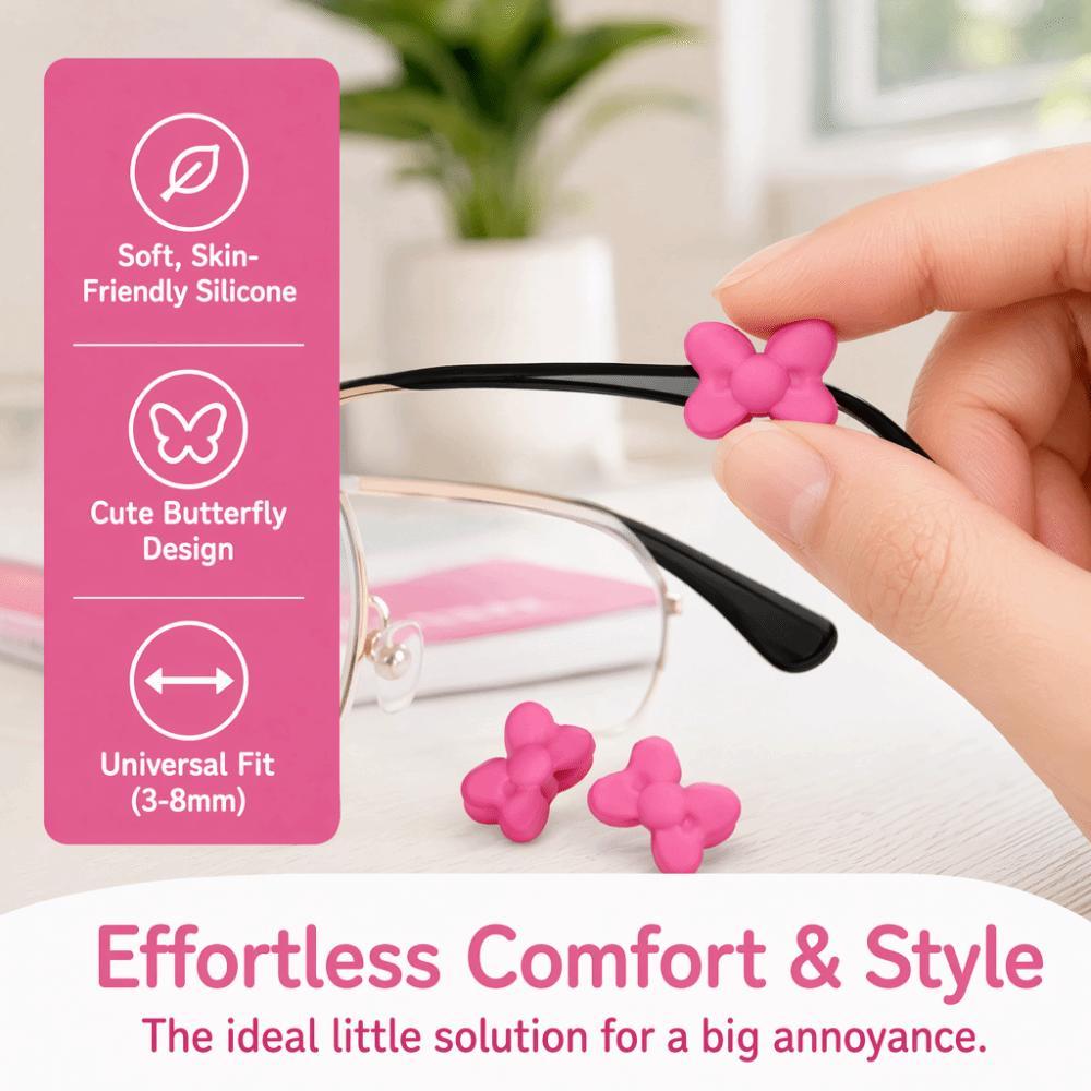 2Pcs Soft Silicone Glasses Ear Grips Anti-slip Eyeglass Ear Hooks Eyewear Temple Covers Daily Wear