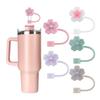 1PC 10mm Lovely Bow Straw Covers Cap Toppers Compatible with Tumbler Cups Reusable Cute Silicone Straw Tips Lids Protect
