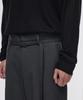 MUSINSA STANDARD Narrow Belt One-Pleat Wide Slacks [Gray]