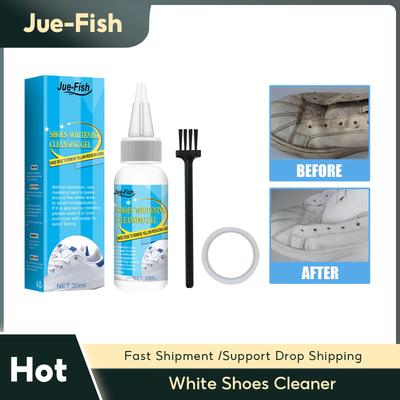 30 мл Гель для чистки белой обуви - Отбеливающий и пятновыводитель, Очиститель краев обуви для кроссовок и кожаной обуви