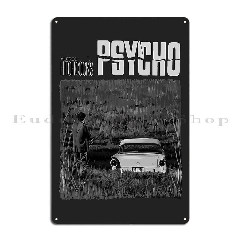 Alfred Hitchcock S Psycho The Swamp Burrotees Metal Signs Cinema Designs Wall Decor Living Room Living Room Tin Sign Poster