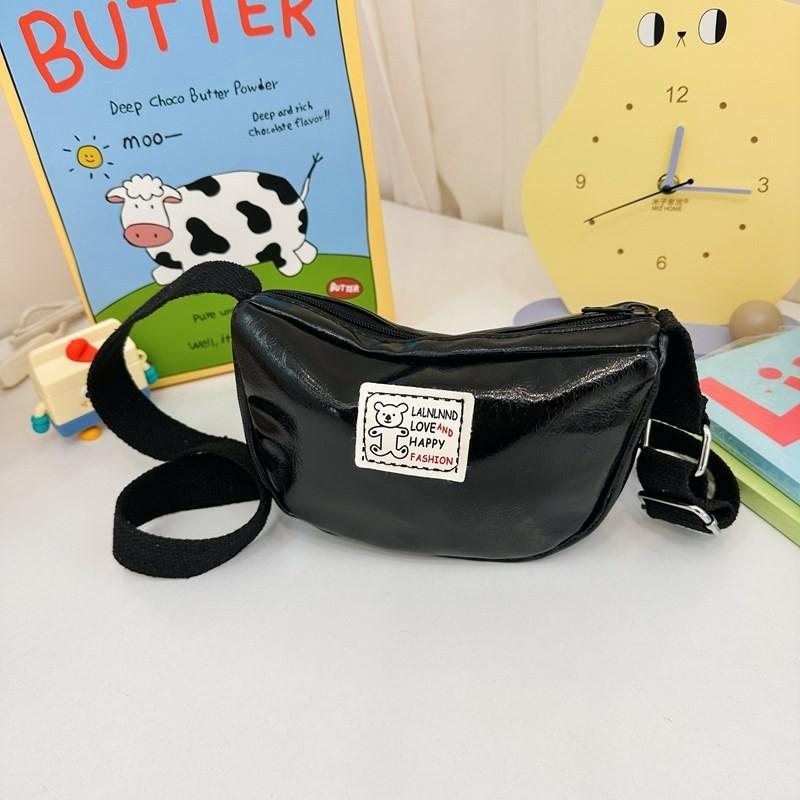 Trendy Kids Crossbody Bag 2024 Spring Summer Cartoon Bear Design Nylon Material