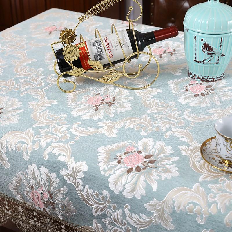 Embroidered Lace Tablecloth Jacquard Table Cover Home Dining Decor Rectangle Multiple Sizes