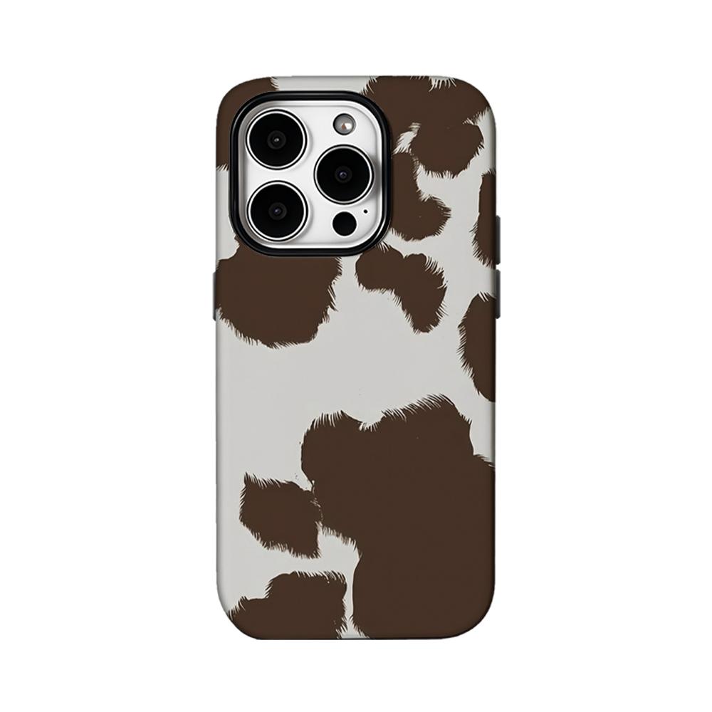 Чехол для телефона с коровьим принтом для IPhone 16 15 14 13 12 11 X XS XR XSMAX 7 8 Pro Max Plus Двухслойная задняя крышка