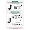 L22A-Корпус с антенной 5G M. Конвертер 2 x USB 3.0 Type-A в Gigabit Ethernet 5G M. 2 до 2,5G ETH 5G M. От 2 до 2,5G