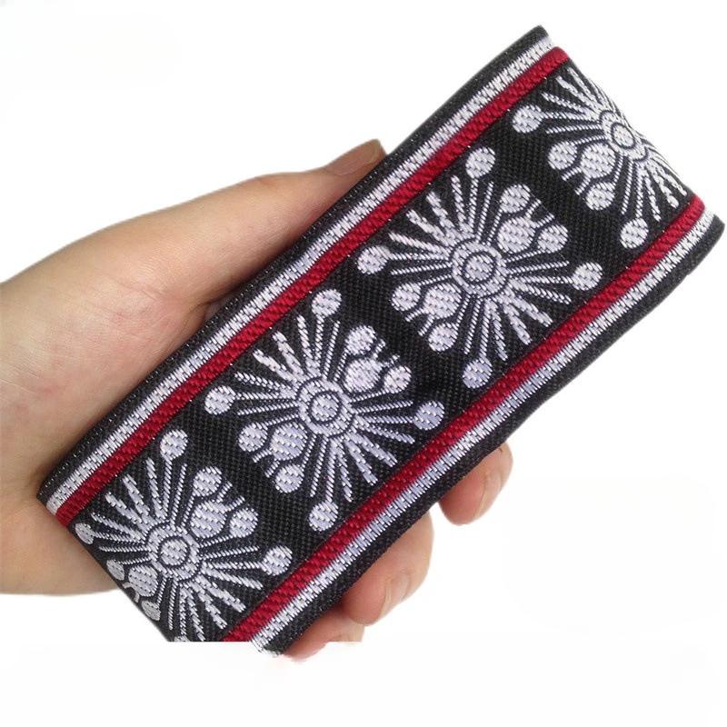 5cm Width 7Yard Vintage Ethnic Embroidery Style Ribbon DIY Clothes Bag Accessories Embroidered Applique Sewing Craft Fabric