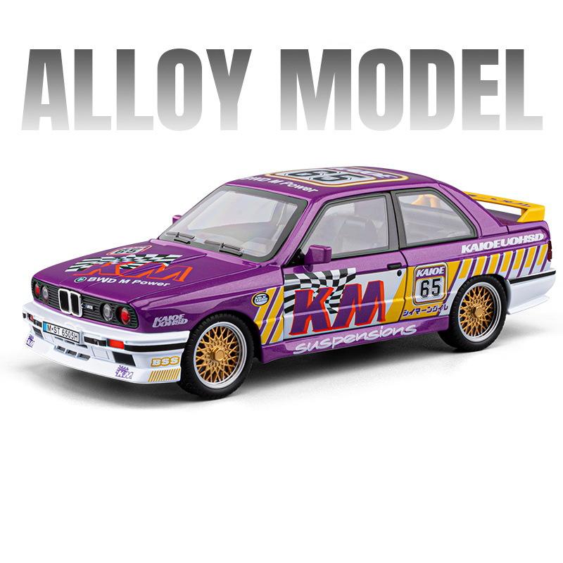1:24 1988 BMW M3 E30 литая спортивная модель автомобиля литая металлическая классическая модель автомобиля с высокой имитацией звука и света детские игрушки подарок