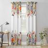 Flower Watercolor Bird Window Curtains for Living Room Luxury Bedroom Curtain Kitchen Blinds Drapes Curtains