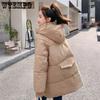 Loose Thickened Warm Down Coats Women's Large Size Zipper Cotton-padded Coats Solid Color Pockets Outdoor Warm Coats