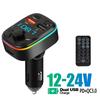 FM-передатчик Bluetooth 3.1A Type-C+двойной порт USB для автомобильной зарядки, беспроводной вызов со светодиодом, Aux, аудио, радио, модулятор, MP3-плеер
