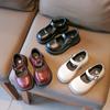 Модные детские кожаные туфли для девочек, для школы, вечеринки, свадьбы, Мэри Джейн, принцессы, дизайнерские детские черные туфли на плоской подошве