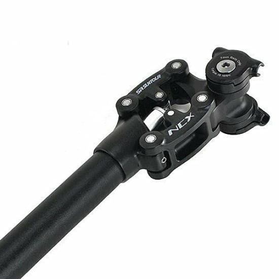 SR SUNTOUR SP12 NCX Suspension Seat Post with Protective Cover VK1919 31.6X350mm,Black,