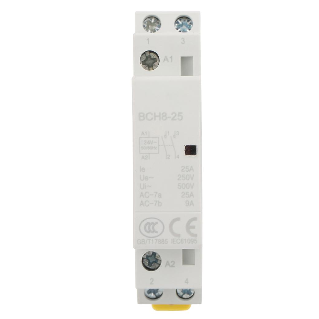 2P 25A 24V 2NO 50/60HZ Din Rail Household AC Contactor High Quality