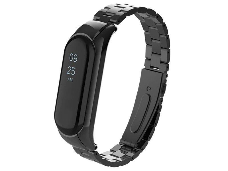 Bransoleta Alogy Stainless Steel Do Xiaomi Mi Band 5 Czarna + 5X Folia Alogy