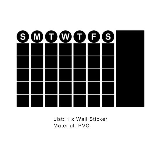 Наклейки на стену с ежемесячным календарем и планом, самоклеящиеся съемные водонепроницаемые наклейки для расписания «сделай сам», офисные принадлежности