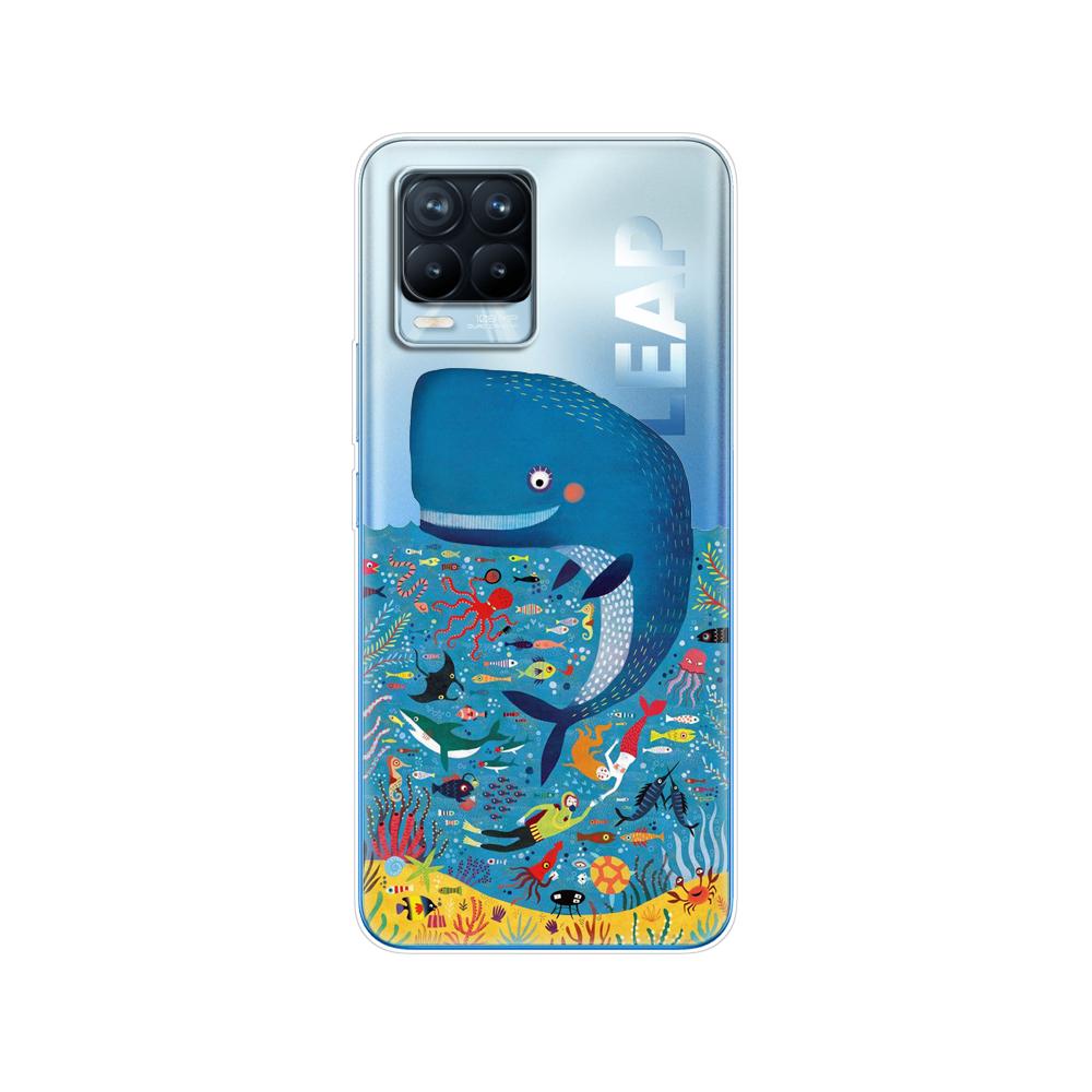 Чехол для Realme 8, 6,4 дюйма, мягкий силиконовый чехол из ТПУ для Realme 8 Pro OPPO Realme8 4G RMX3085, чехол для телефона, чехол, чехол-бампер, сумка