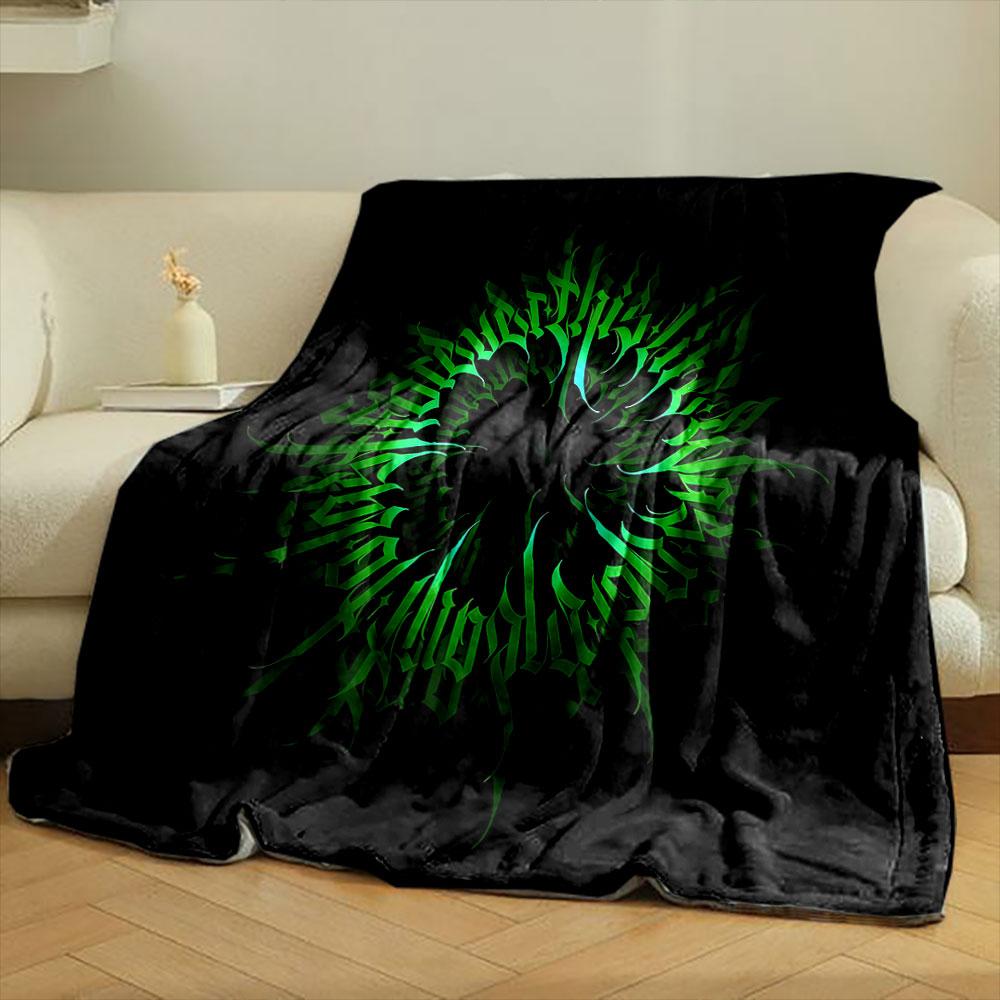 Green Gothic Spiral Design print blanket soft and cozy perfect for the living room bed sofa or a nap,gift