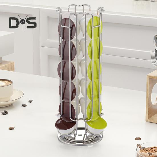 Подставка для кофейных капсул для Nespresso Vertuoline, вращающаяся на 360 градусов, большая емкость, карусель-органайзер для домашнего офиса, кухни, подарок