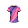 Moisture Wicking Quick Dry Competition Short Sleeve T-Shirt Women Tops Fluorescent-Lotus-Pink AAYT028-1