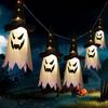 New Halloween Hat Ghost Bat Terrifying Atmosphere Creative Hanging Decoration Ghost House Scene Decoration LED Lamp Ghost House
