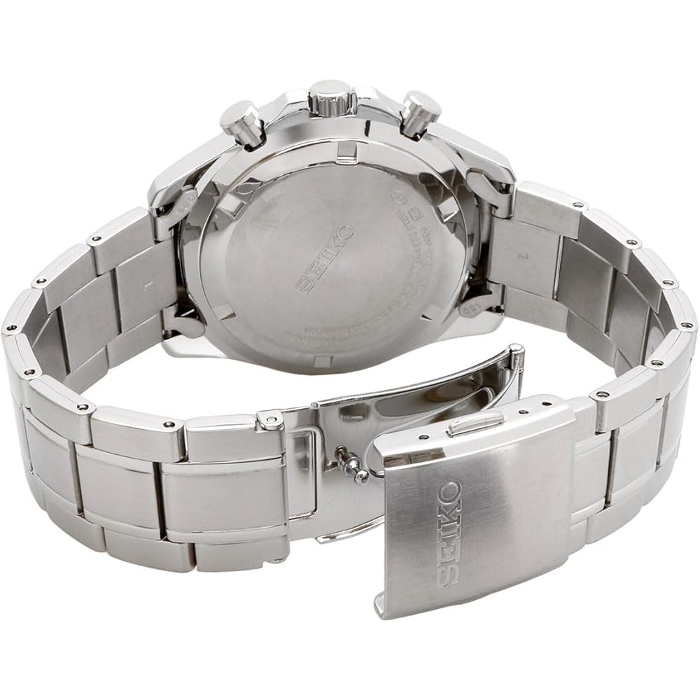 Мужские кварцевые часы Seiko с хронографом SBTR027 Сине-серый металлик 1/5 секунды