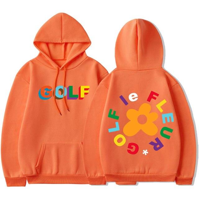 Golf Wang Le Fleur Flower Vote Igor Tyler The Creator Skate Hoodie Men Casual Hip Hop Sweatshirts Double Sided Print Pullover