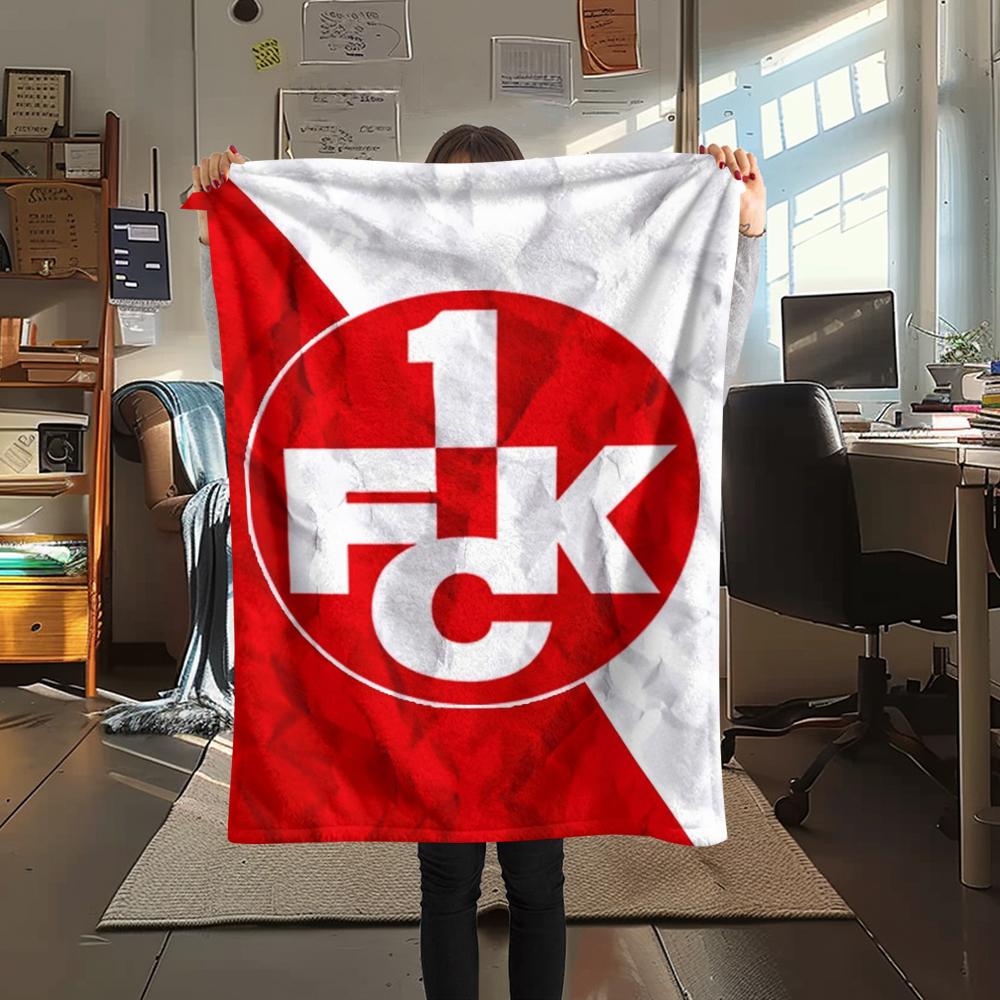 1PC Kaiserslautern Print Flannel Blanket, High quality Comfortable for All Seasons, Home Decor, Warmth and Comfort, Perfect for Christmas Gifts