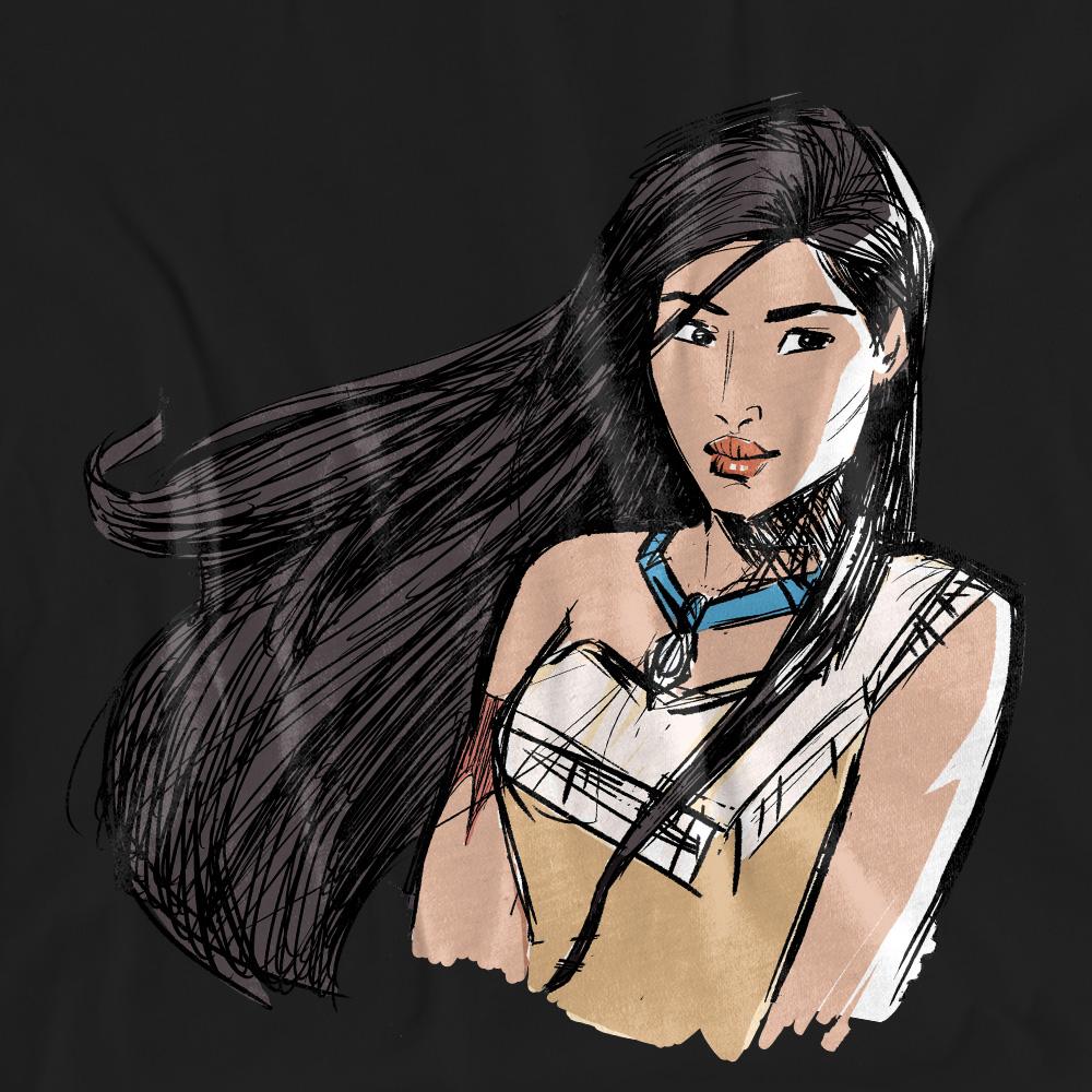 Pocahontas Unisex Adult Sketch T-Shirt