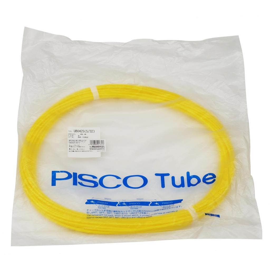 Трубка полиуретановая Niigata Seiki, произведенная в Японии, желтая, 4 мм x 20 м, UB0425-20-Y