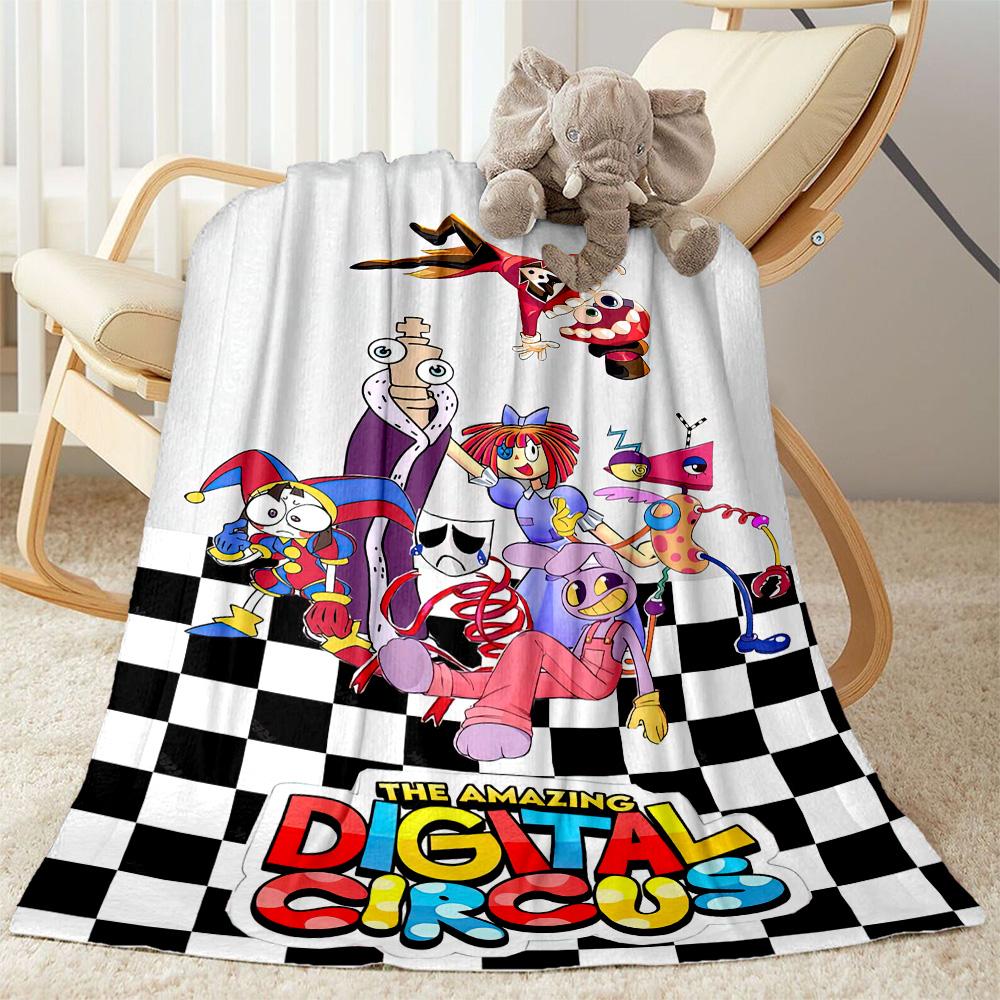 Digital Circus Blanket Soft Warm Cozy Perfect for Couch Seaside Livingroom Four Seasons Universal Warmthful Decor Gifts For Family Or Friends