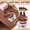 Doll Clothes Set 17cm Doll Accessories Love Heart Top Scarf Hat No Dolls