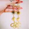 Bohemian Snake Sun Animal Dangle Earrings Handmade Jewelry For Women Summer