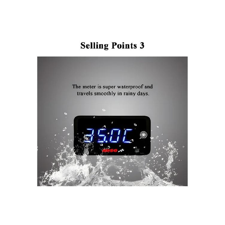 KOSO Water Temperature Meter water Temp Time Volt 3 in 1 Motorcycle Universal LCD Digital Display Screen For Kawasaki YAMHA BMW
