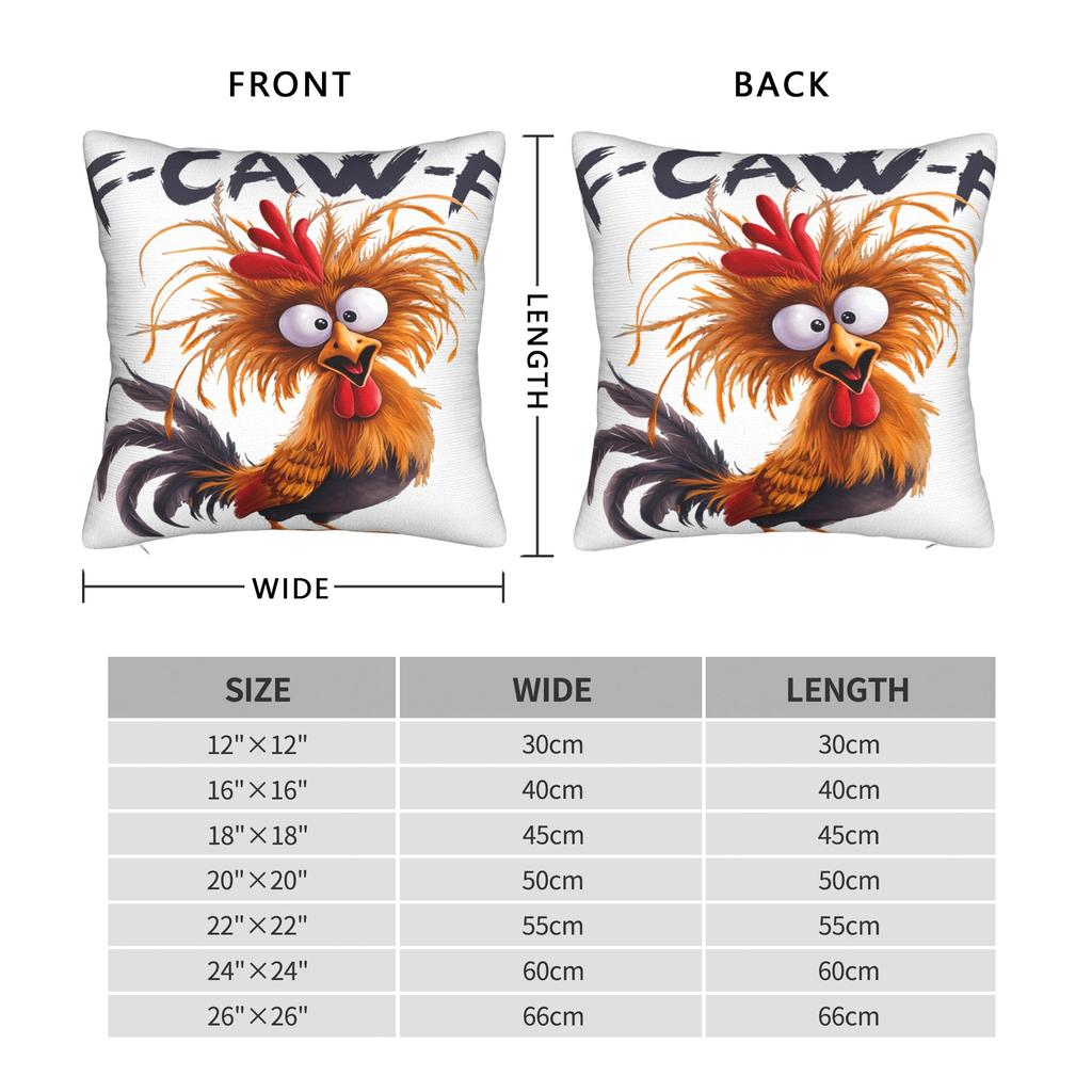 Chicken F-CAW-F  Pillowcases  Vintage Pillow Case For Sofa Car Home Decor Comfy Pillow Cover