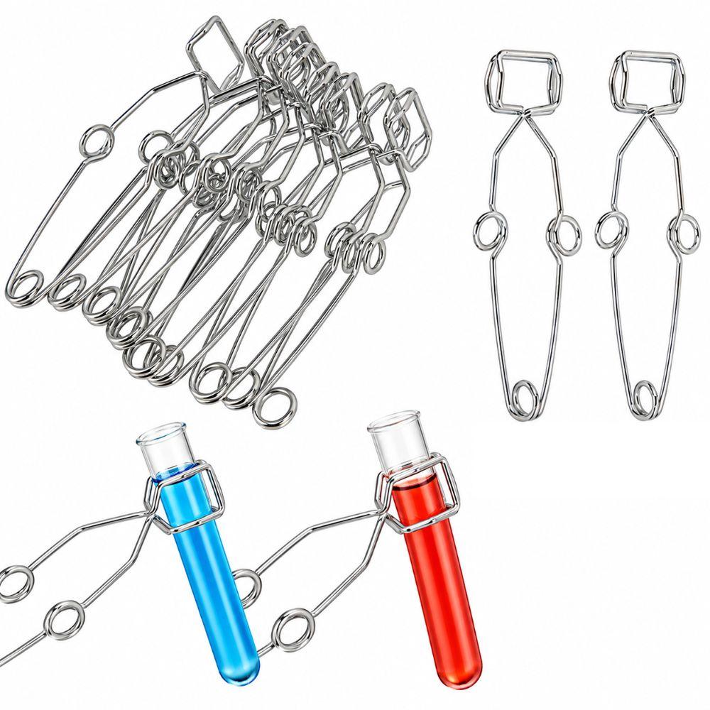 10Pcs Corrosion Resistant Glass Tube Clamp 304 Stainless Steel Glass Tube Holder Chemistry Lab