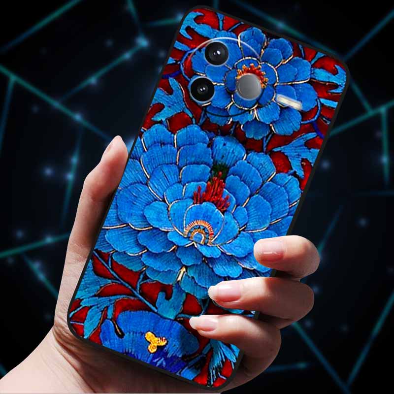For Xiaomi POCO F7 Ultra Case Xiaomi POCO F7 Pro 3D Flowers Emboss Soft Silicone Phone Cases for POCOF7 Pro Back Cover Coque Bag
