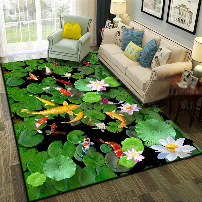 3D Carpet Floor Mat Landscape Pattern Living Room Carpets Sofa Mat Bedroom Bedside Rugs Entrance Non Slip Doormat Rug