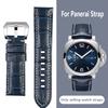 Для Panerai 441 1085/1313/111 Синий Кожаный Ремешок для Часов 22 мм 24 мм Мужской Крокодиловый Узор Ремешок для Часов Бычья Кожа Браслет Аксессуары