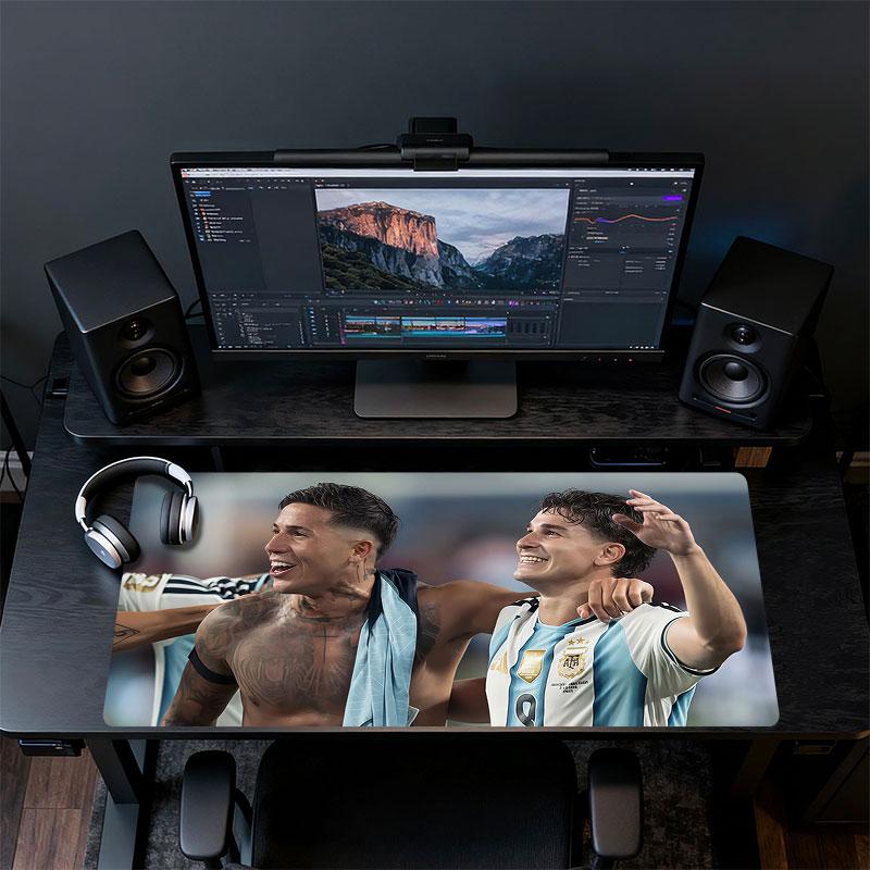 Alvarez & Enzo Mouse Pad, Large Gaming Desk Mat, Non-slip XXL Mousepad for Laptop & Tablet, Mini PC Playmat with Stitched Edges