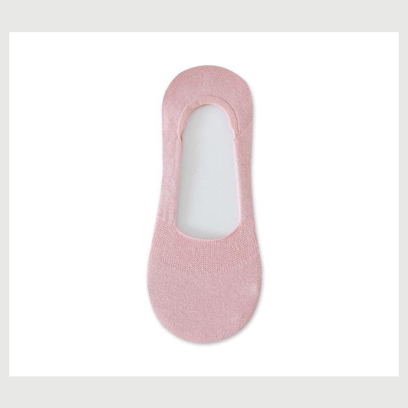 Женские тонкие влагоотводящие однотонные носки-следки на весну и лето с нескользящей пяткой