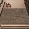Door Mat Removes Dirt Recycled Anti-Slip Base Cuttable Geometric Pattern Indoor/Outdoor Use Entrance Rug for Kitchen Garage
