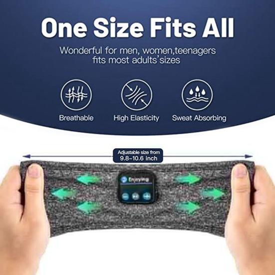 Bluetooth-совместимая 5.0 Повязка на голову Наушники с шумоподавлением Накладные Регулируемая повязка на голову Однотонная Эластичная лента